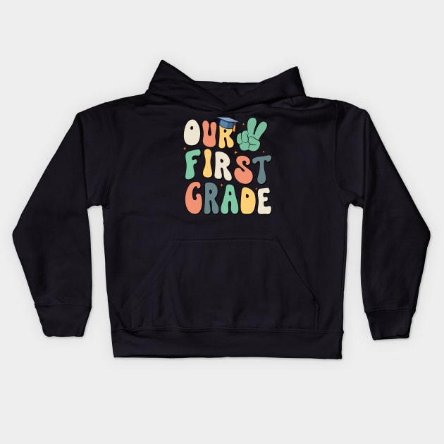 Peace Out First Grade Last Day of School Gift For Boys Girls Kids Kids Hoodie by truong-artist-C